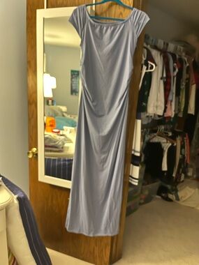 Mother Bee Maternity Light Blue Maxi Dress